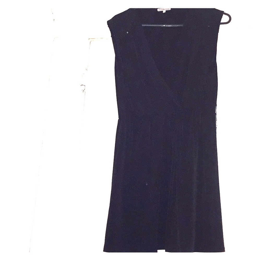 Sequined little black dress